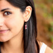 Ruby Cluster Earrings