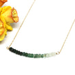 Emerald Ombré Bar Necklace