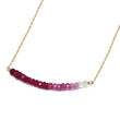 Ruby Ombré Bar Necklace