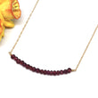 Garnet Bar Necklace