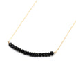 Black Spinel Bar Necklace