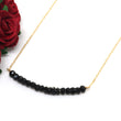 Black Spinel Bar Necklace