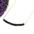 Black Spinel Bar Necklace