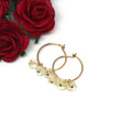 Citrine Small Hoop Earrings in Gold