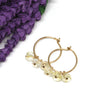 Citrine Small Hoop Earrings in Gold