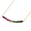 Watermelon Tourmaline Bar Necklace