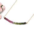 Watermelon Tourmaline Bar Necklace