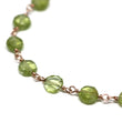 Peridot Bracelet in Wire Wrapped Rose Gold