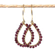 Garnet Wire Wrapped Teardrop Earrings