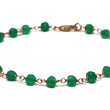 Green Onyx Bracelet in Wire Wrapped Rose Gold