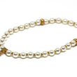 Creamrose Ivory Pearl and Gold Wrist Tasbih