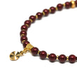 Crimson Red Pearl and Gold Wrist Tasbih