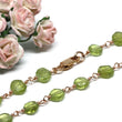 Peridot Bracelet in Wire Wrapped Rose Gold