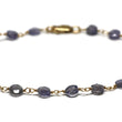 Iolite Coin Bracelet in Wire Wrapped Gold
