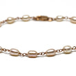 Peach Pearl Bracelet in Wire Wrapped Rose Gold