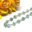 Apatite Bracelet in Wire Wrapped Gold