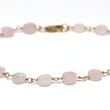 Rose Quartz Bracelet in Wire Wrapped Gold