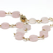 Rose Quartz Bracelet in Wire Wrapped Gold