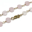 Rose Quartz Bracelet in Wire Wrapped Gold