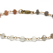 Moonstone Gradient Bracelet in Wire Wrapped Gold