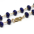 Lapis Lazuli Bracelet in Wire Wrapped Gold