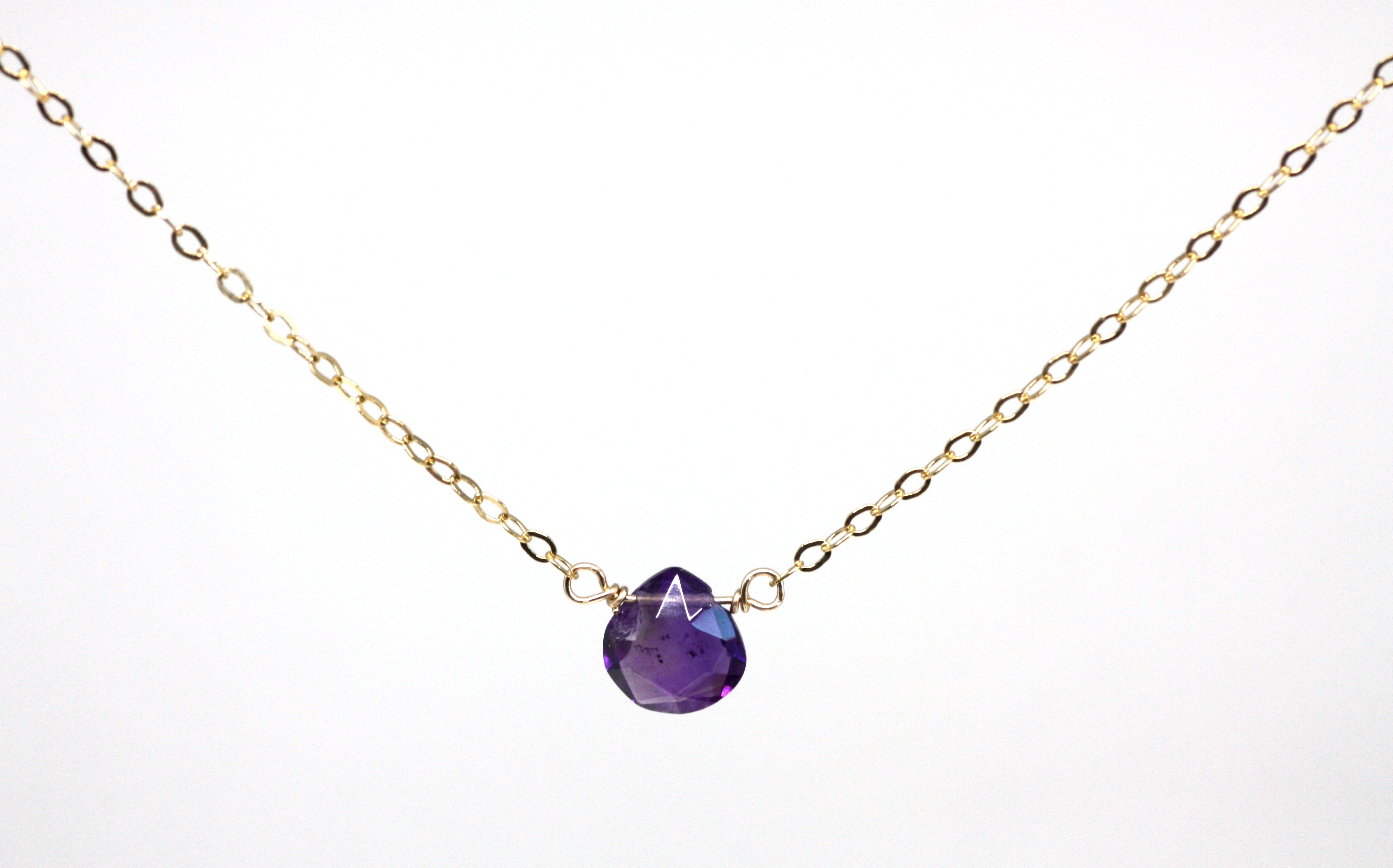 Amethyst Small Pendant Necklace