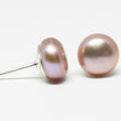 Light Mauve Pearl Stud Earrings 8mm