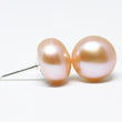 Pink Pearl Stud Earrings 10mm