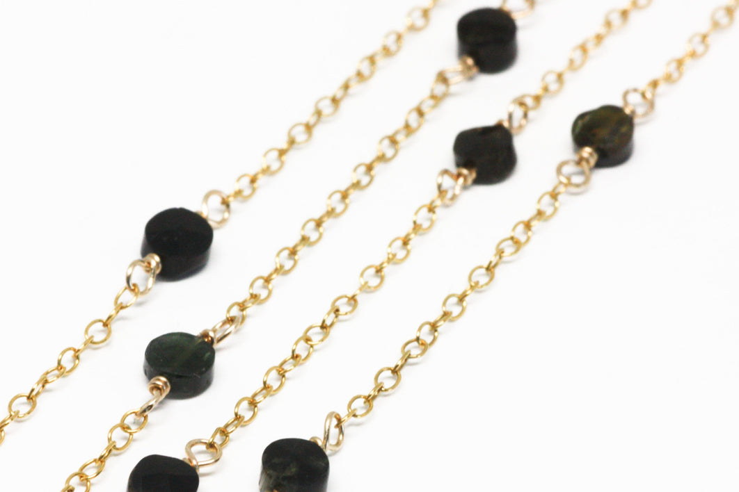 Black Tourmaline Wire Wrapped Layering Necklace