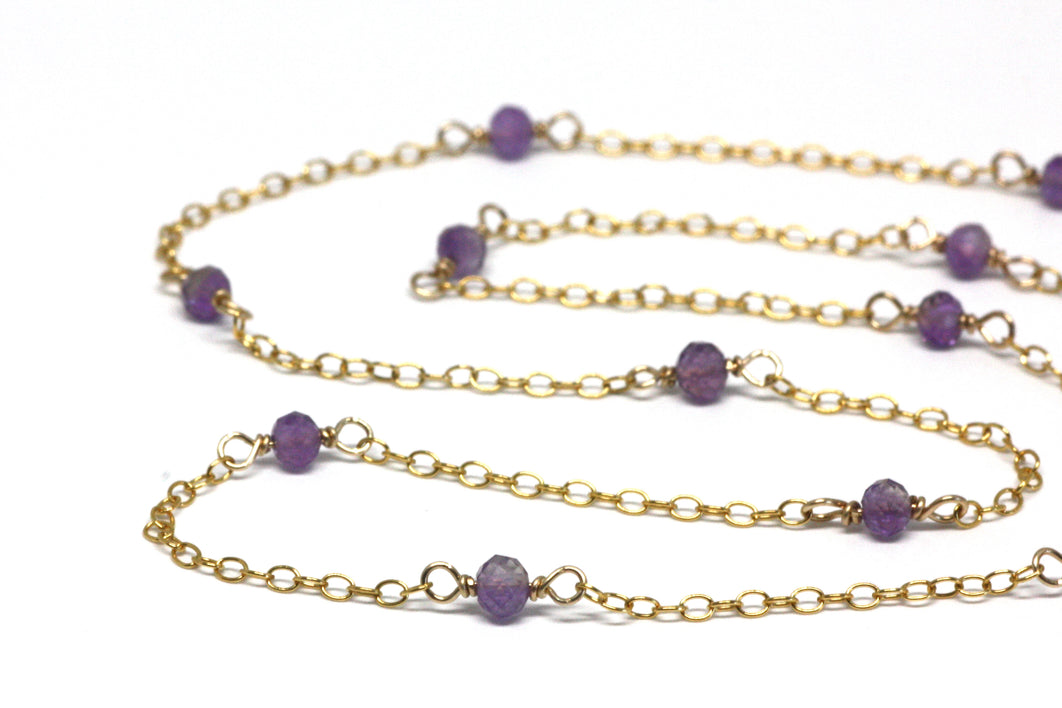 Amethyst Wire Wrapped Layering Necklace