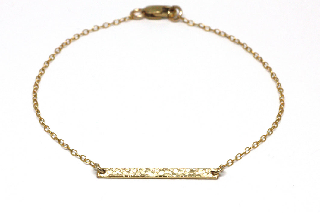Textured Bar Gold Layering Bracelet