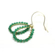 Green Onyx Wire Wrapped Teardrop Earrings