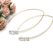 Aquamarine Marquise Earrings in Rose Gold