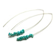 Turquoise Marquise Earrings in Silver
