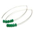 Green Onyx Marquise Earrings in Silver
