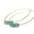 Blue Apatite Marquise Earrings in Gold