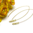 Citrine Marquise Earrings in Gold
