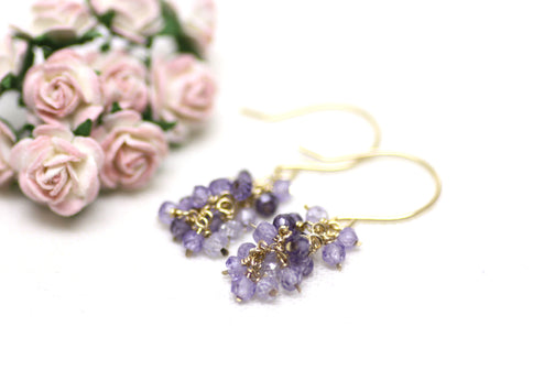Amethyst Cluster Earrings