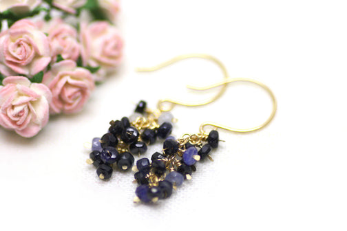 Sapphire Cluster Earrings