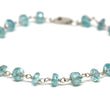 Blue Apatite Bracelet in Wire Wrapped Silver