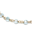 London Blue Topaz Bracelet in Wire Wrapped Gold