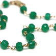 Green Onyx Bracelet in Wire Wrapped Gold