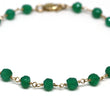 Green Onyx Bracelet in Wire Wrapped Gold