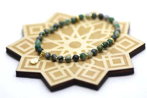 Ching Hai Jade and Gold Wrist Tasbih