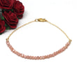 Rhodocrosite Gemstone Half Bar Bracelet