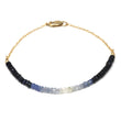 Sapphire Ombré Gemstone Half Bar Bracelet