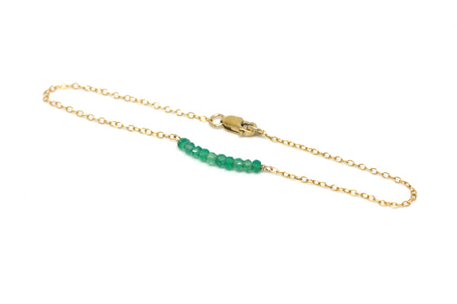 Green Onyx Petite Bar Bracelet