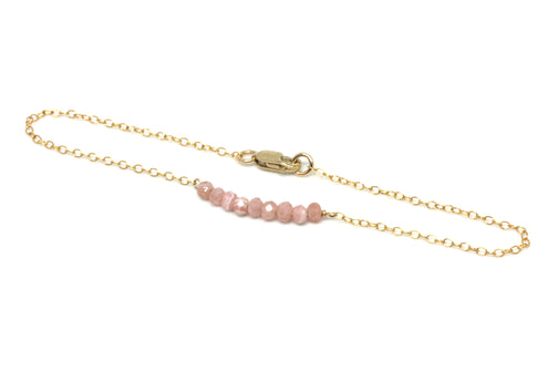 Rhodocrosite Petite Bar Bracelet