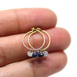 Sapphire Small Hoop Earrings in Gold