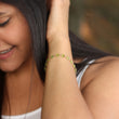 Peridot Bracelet in Wire Wrapped Gold